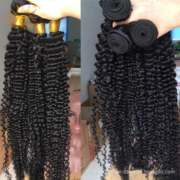 Sunlight 13x4 closure 40 inch 100%real human raw brazilian hair deep curly malaysian curly hair bundles